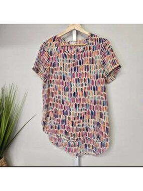 Multicolor Short Sleeve Top